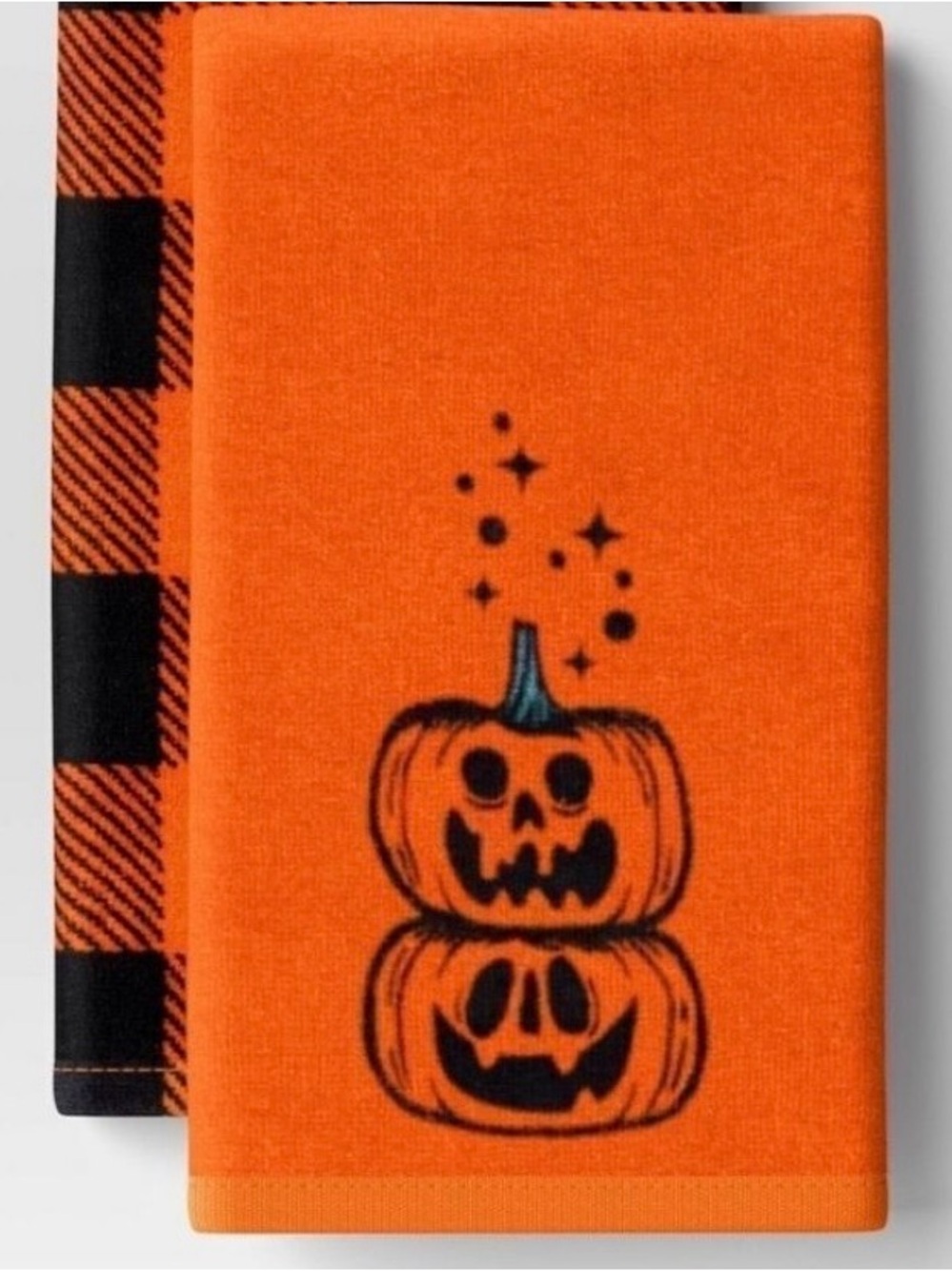 New! Hyde and EEK! Boutique Halloween Jack-o'-lantern Terry Hand Towel Set (NWT)